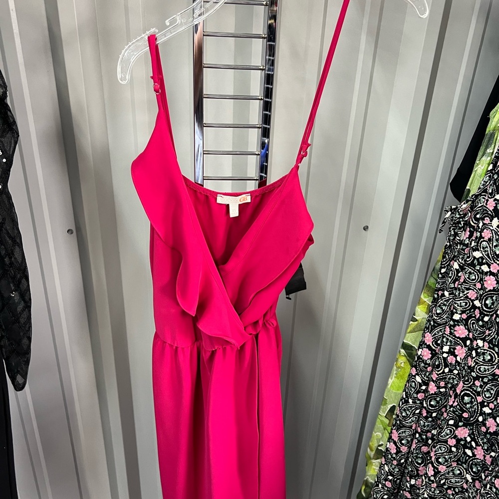 Gianni Bini Vibrant Pink Strapless Dress